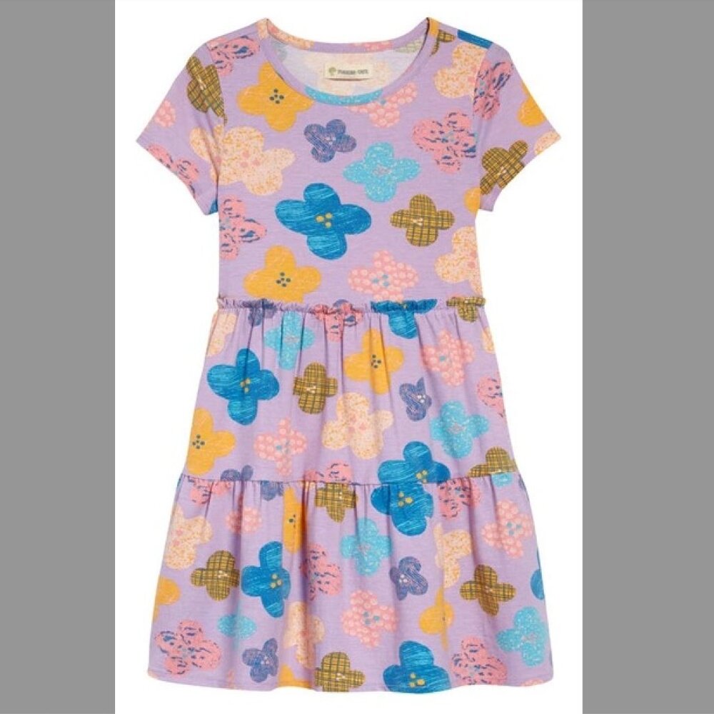 Tucker and Tate Kids' Tiered Print Dress (Size 6)